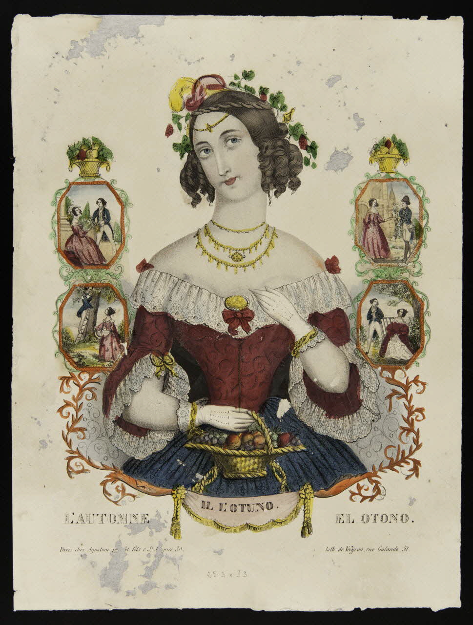 Vayron ; Agustoni estampe L'AUTOMNE Paris 1826-1840 1943.16.379 Photo