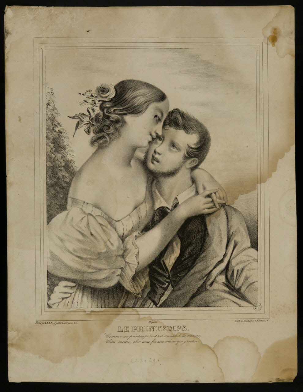 Deshayes L. ; Galle élément d'ensemble LE PRINTEMPS. Paris 1830-1850 1943.16.380 Photo