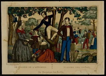 Charles Nicolas Gangel élément d'ensemble LE PLAISIR DE L'AUTOMNE. Paris 1852-1858 1943.16.388 Photo