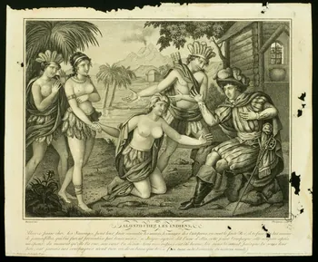 Massard Jean-Baptiste-Raphaël-Urbain ; Phelippeaux Antoine (?) ; B imagerie ancienne ALONZO CHEZ LES INDIENS. Paris 1814-1815 1943.16.43 Photo
