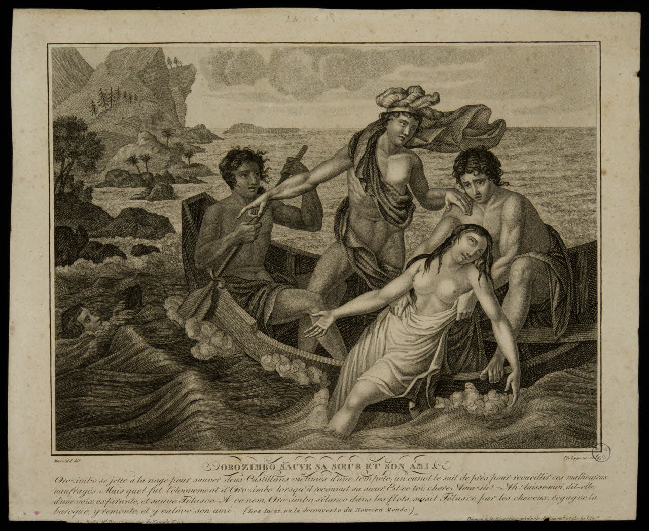 estampe OROZIMEO SAUVE SA SOEUR ET SON AMI. 1943.16.44 Photo