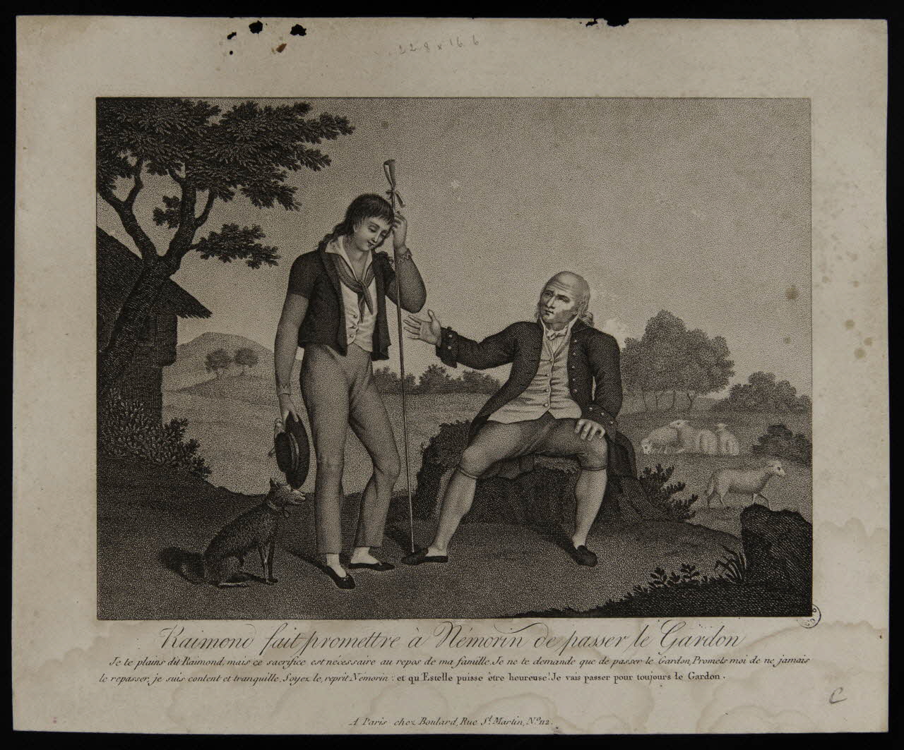 estampe Raimond fait promettre à Némorin de passer le Gardon 1943.16.45 Photo