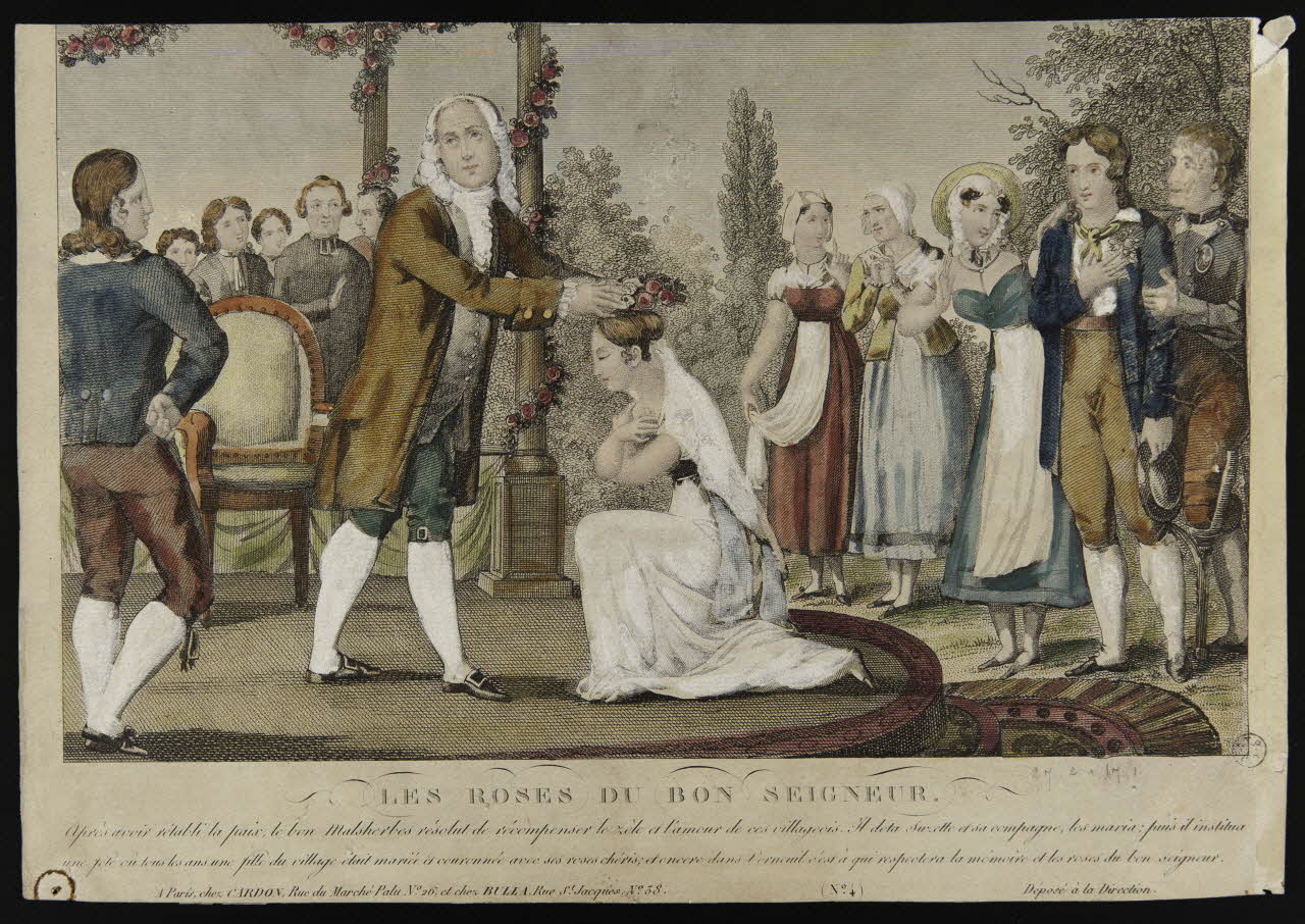 Cardon ; François Bulla estampe LES ROSES DU BON SEIGNEUR. Paris 1818-1828 1943.16.47 Photo