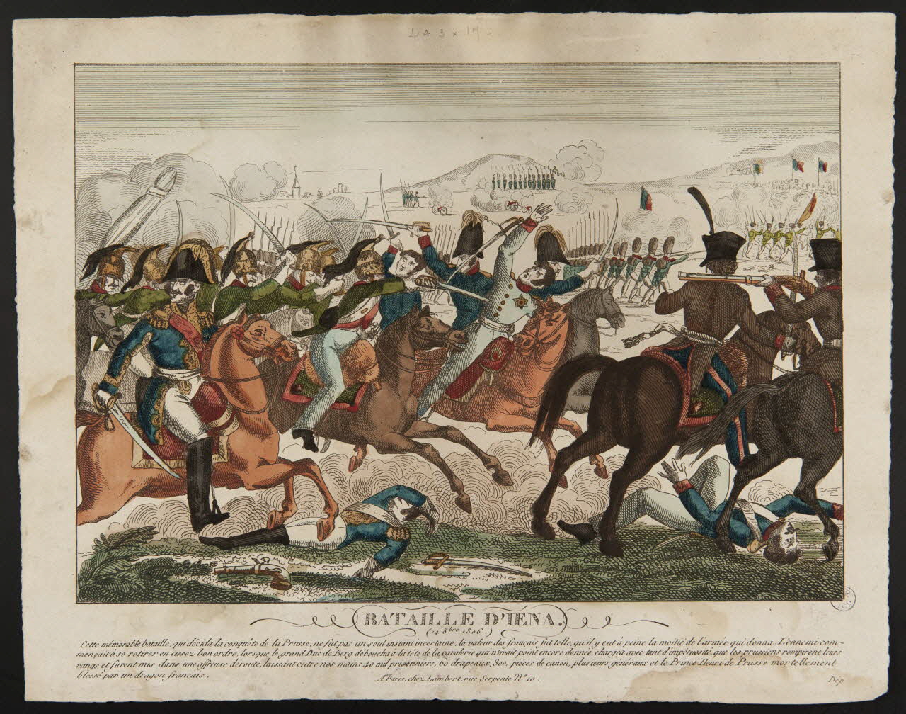 Lambert estampe BATAILLE D'IENA. Paris 1825-1835 1943.16.53 Photo