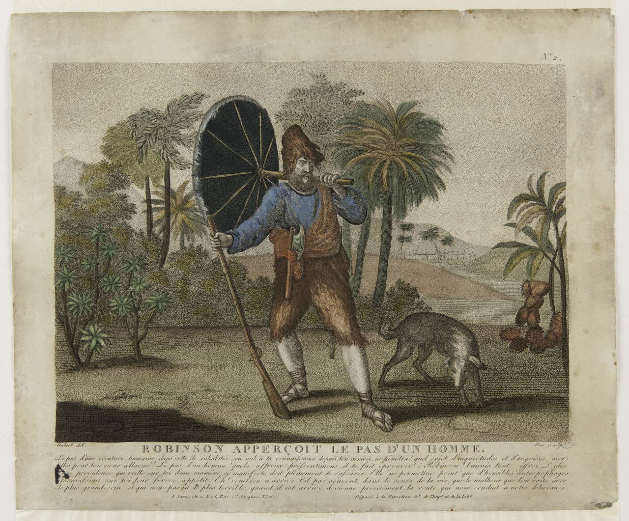 estampe ROBINSON APERCOIT LE PAS D'UN HOMME. 1943.16.6 Photo