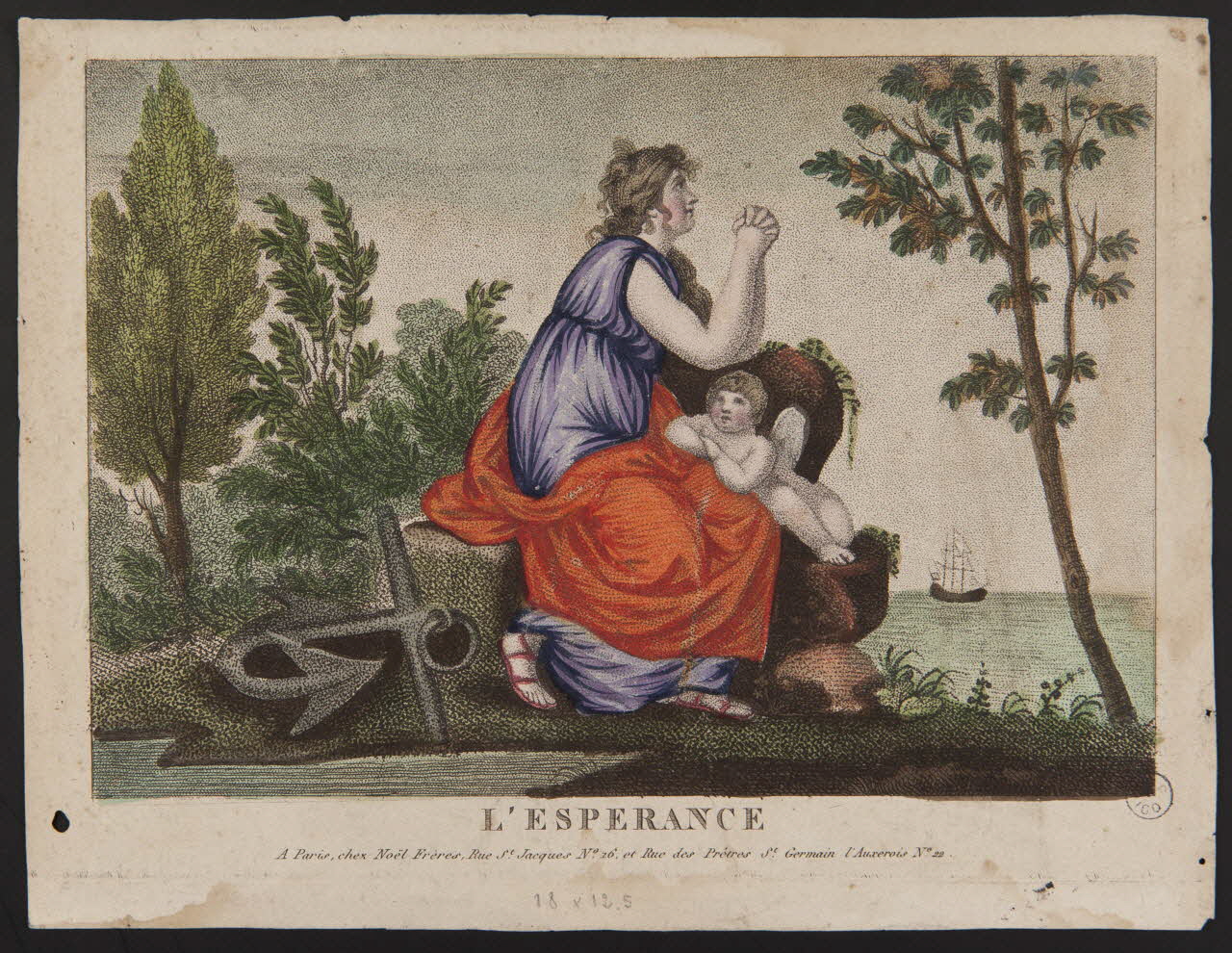 Noël frères estampe L'ESPERANCE Paris 1815-1825 1943.16.73 Photo