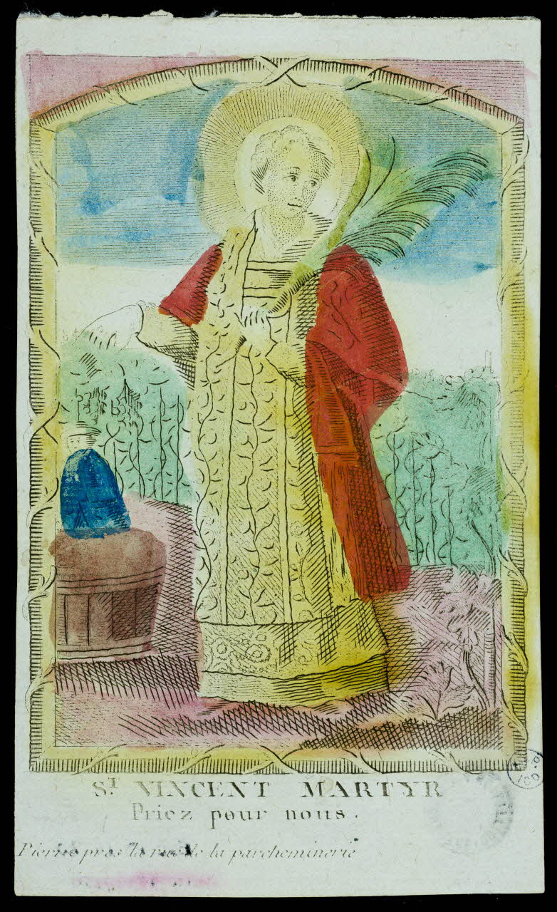 imagerie ancienne ST. VINCENT MARTYR  Priez pour nous. 1943.16.80 Photo