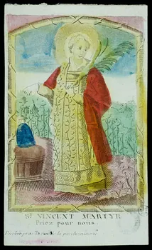 imagerie ancienne ST. VINCENT MARTYR  Priez pour nous. 1943.16.80 Photo