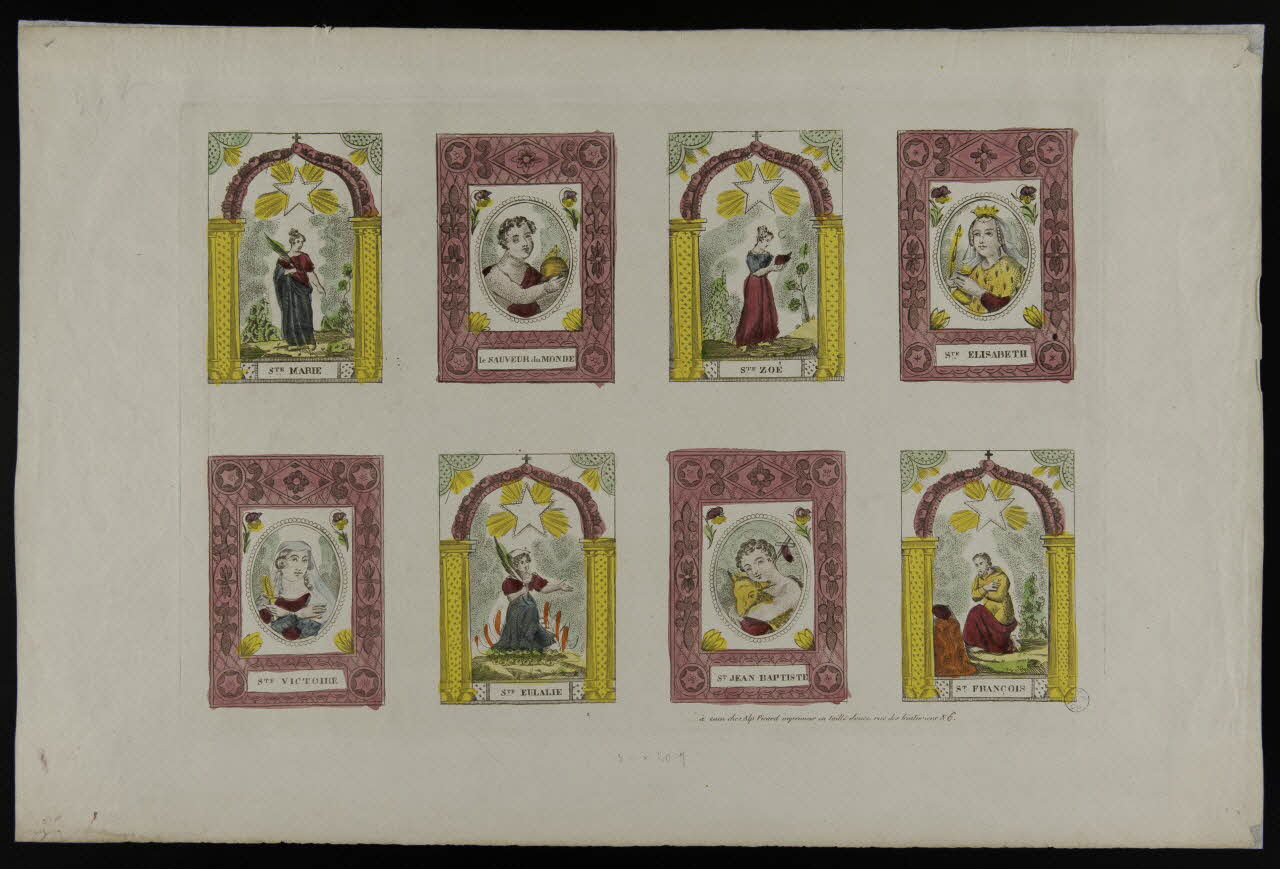 Alphonse Picard suite de figures (2x4) Saints Caen 1828-1838 1943.16.91 Photo