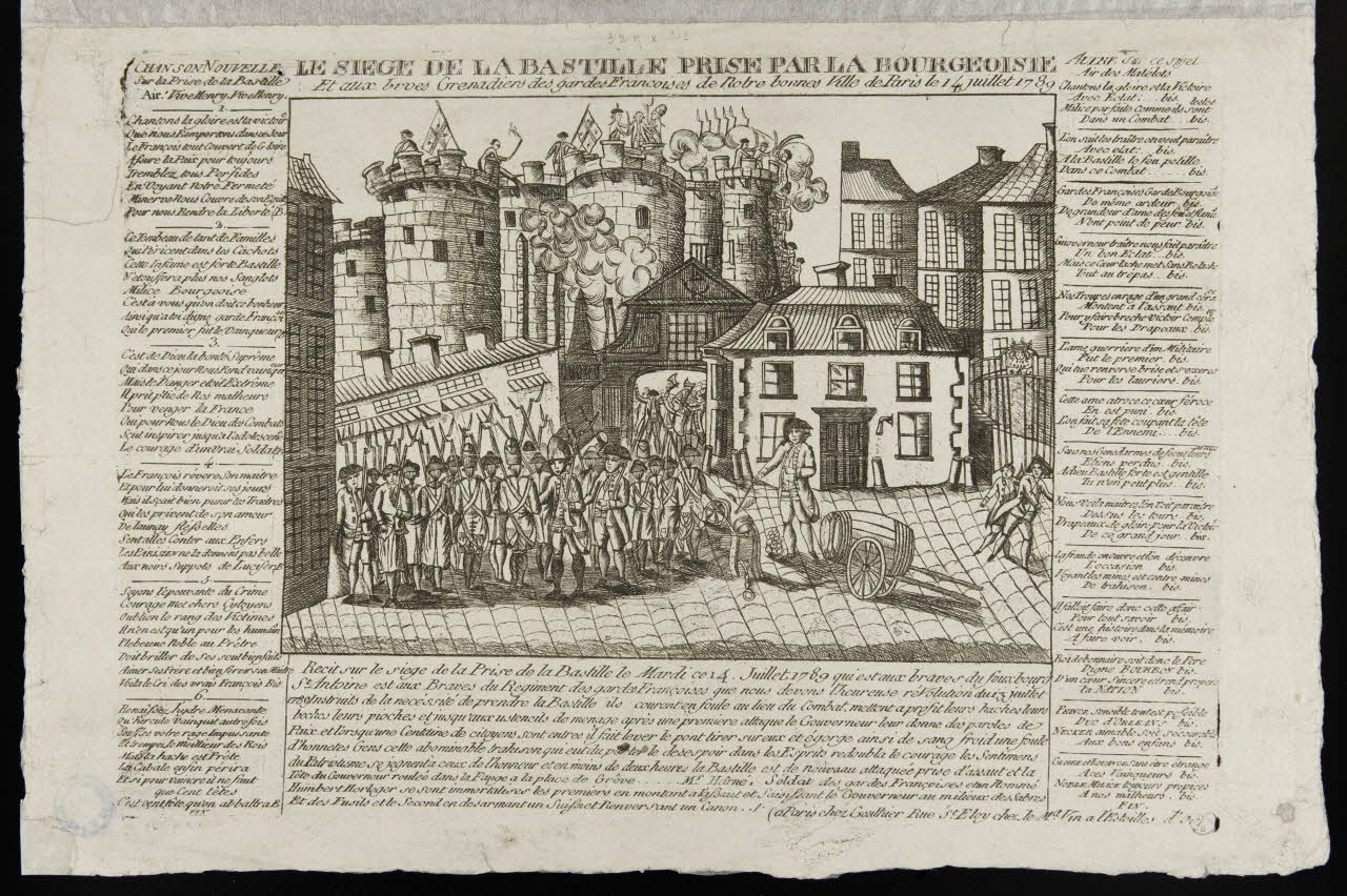 Gouthier imagerie ancienne LE SIEGE DE LA BASTILLE PRISE PAR LA BOURGEOISIE Paris 1789 1943.16.97 Photo