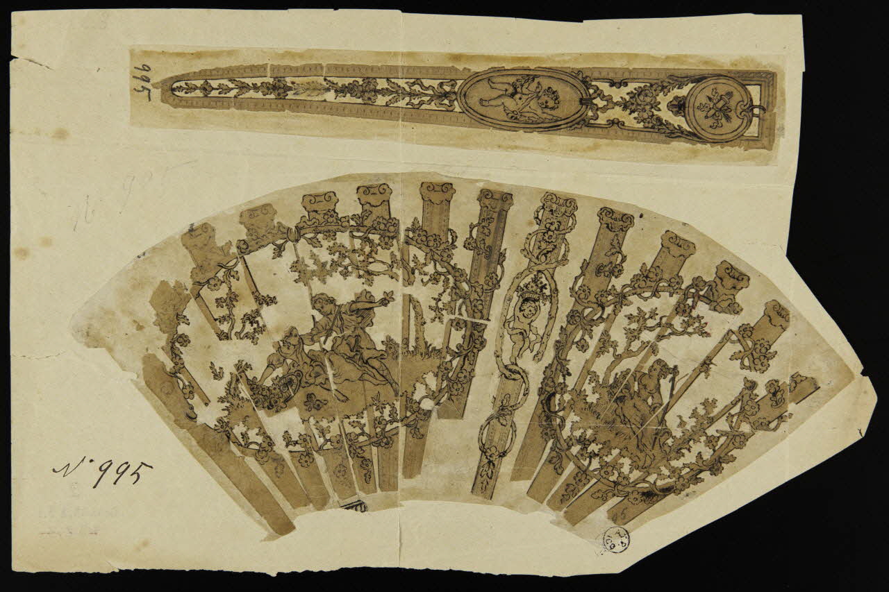 Véry Auguste dessin Projet d'éventail 1943 1943.23.1 Photo