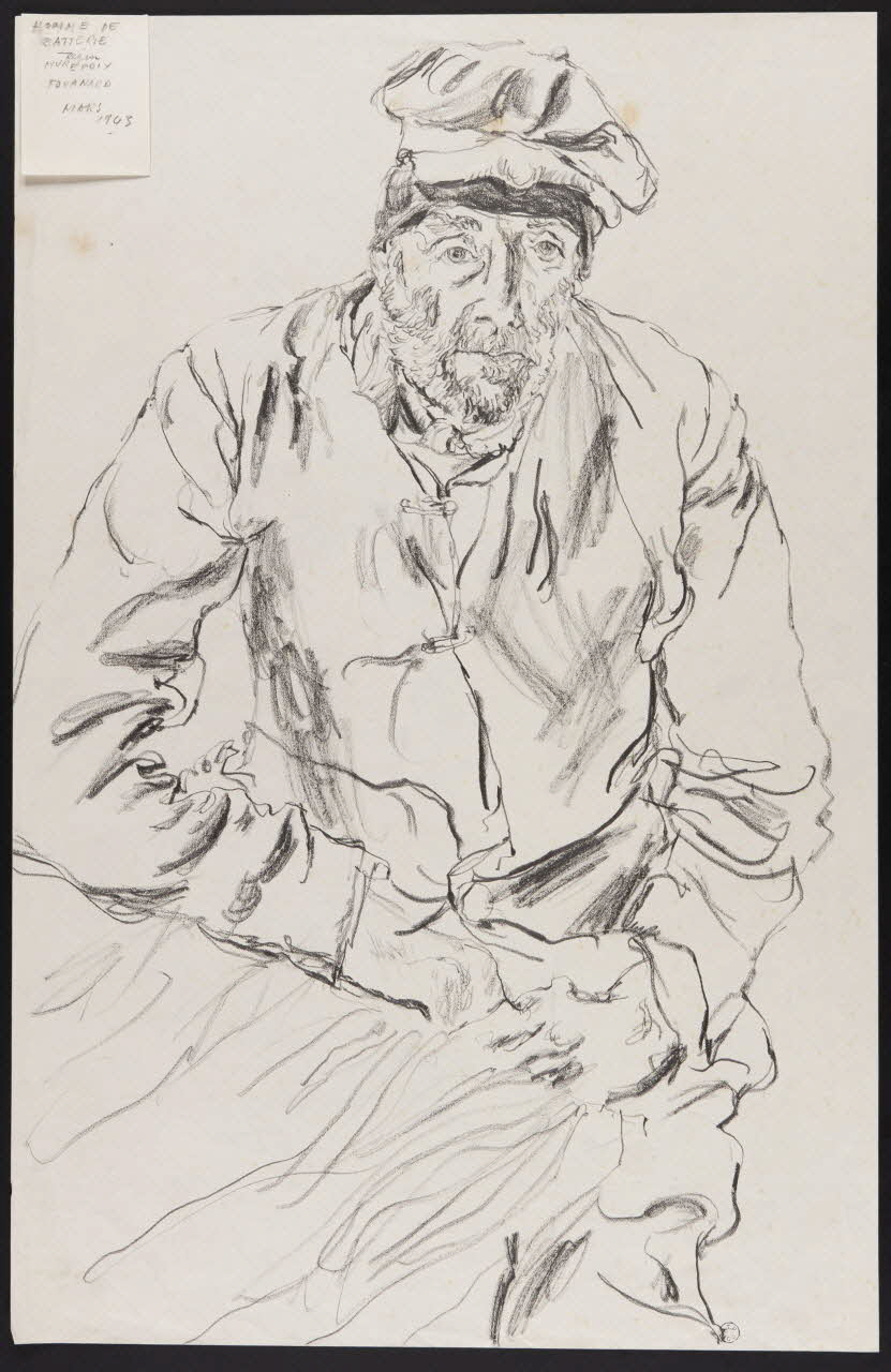 André Jordan dessin Homme de batterie Ile-de-France 1943 1943.3.39 Photo