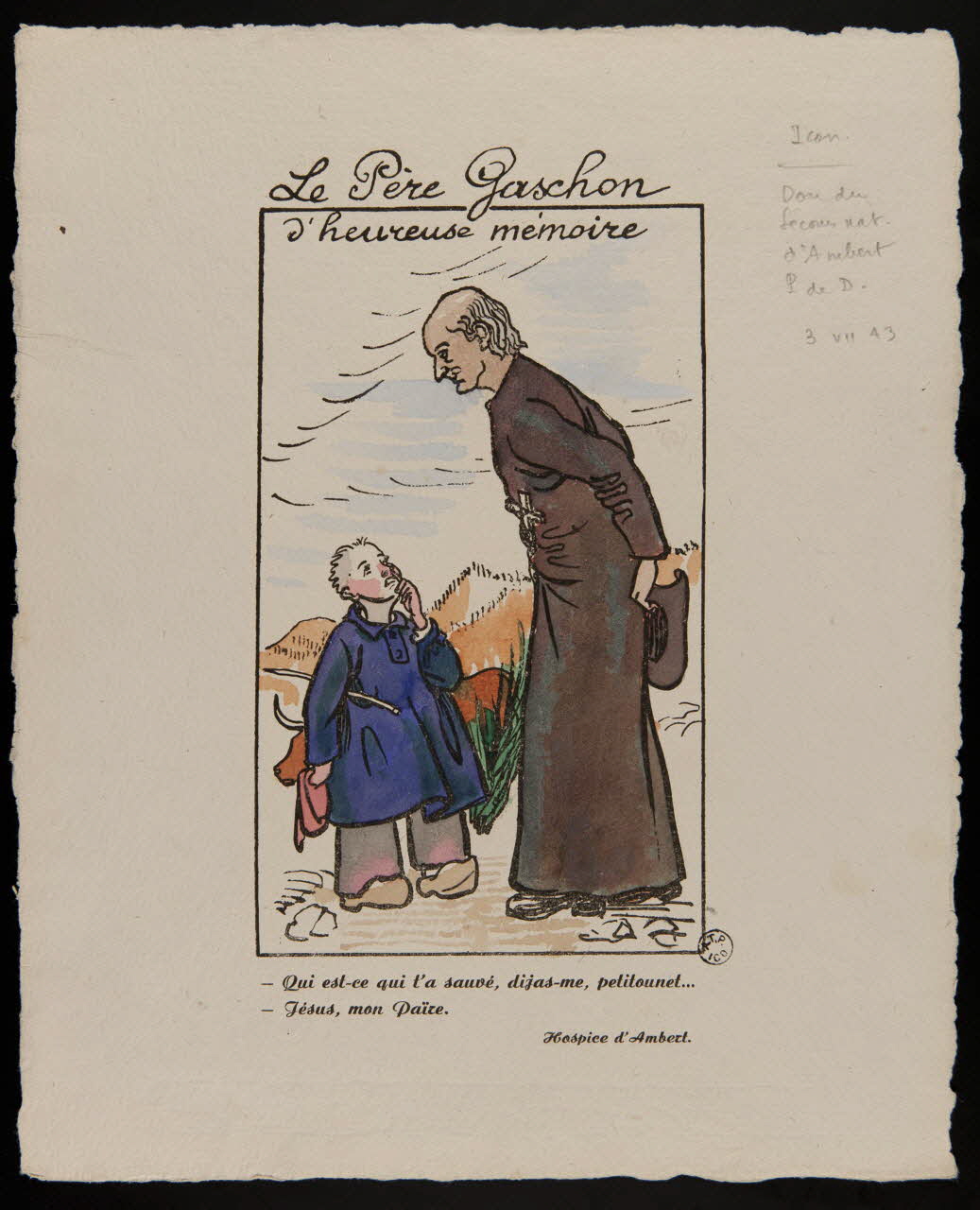 imagerie ancienne Le Père Gaschon  d'heureuse mémoire Ambert 1935-1945 1943.4.3 Photo