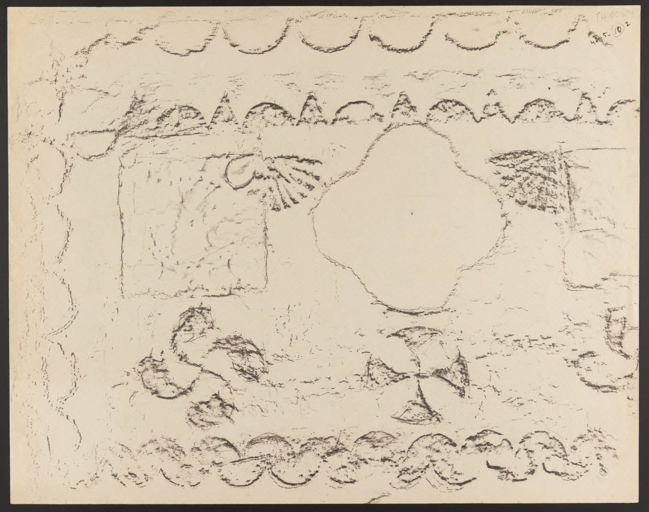 dessin Plaque de foyer avec incrustation de carreaux 1943.5.10.1 Photo