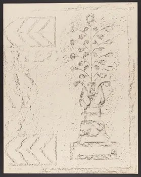 dessin Estampage de linteau, quartier Ghardou, Indiarta à Osses 1943.5.4.3 Photo