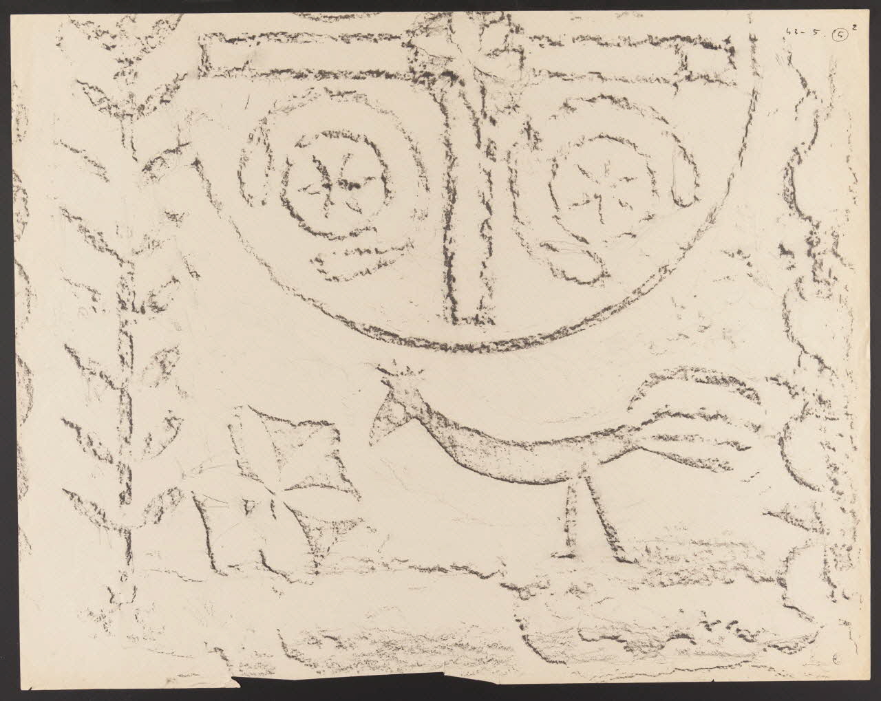 dessin Plaque de cendrier, Mirraberry 1943.5.5.2 Photo