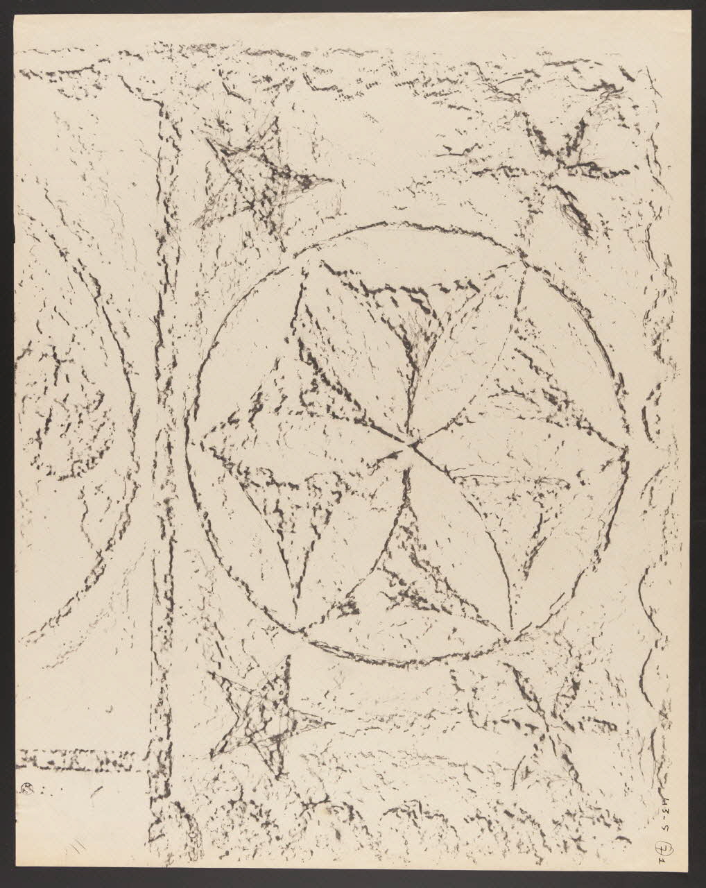 dessin Plaque de cendrier, de la maison Chimundeya à Iholdy 1943.5.7.1 Photo