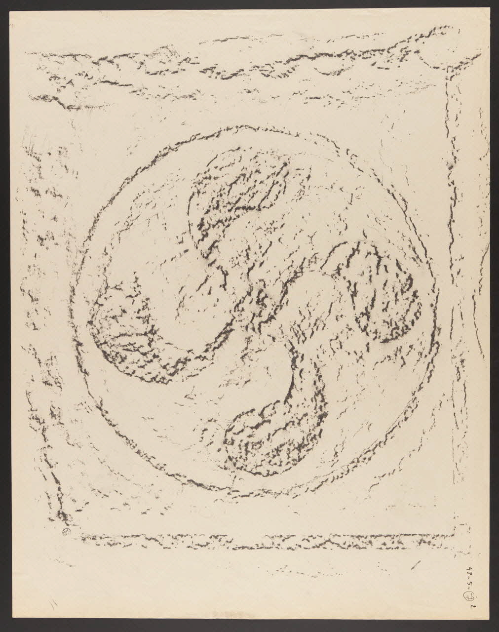 dessin Plaque de cendrier, de la maison Chimundeya à Iholdy 1943.5.7.2 Photo