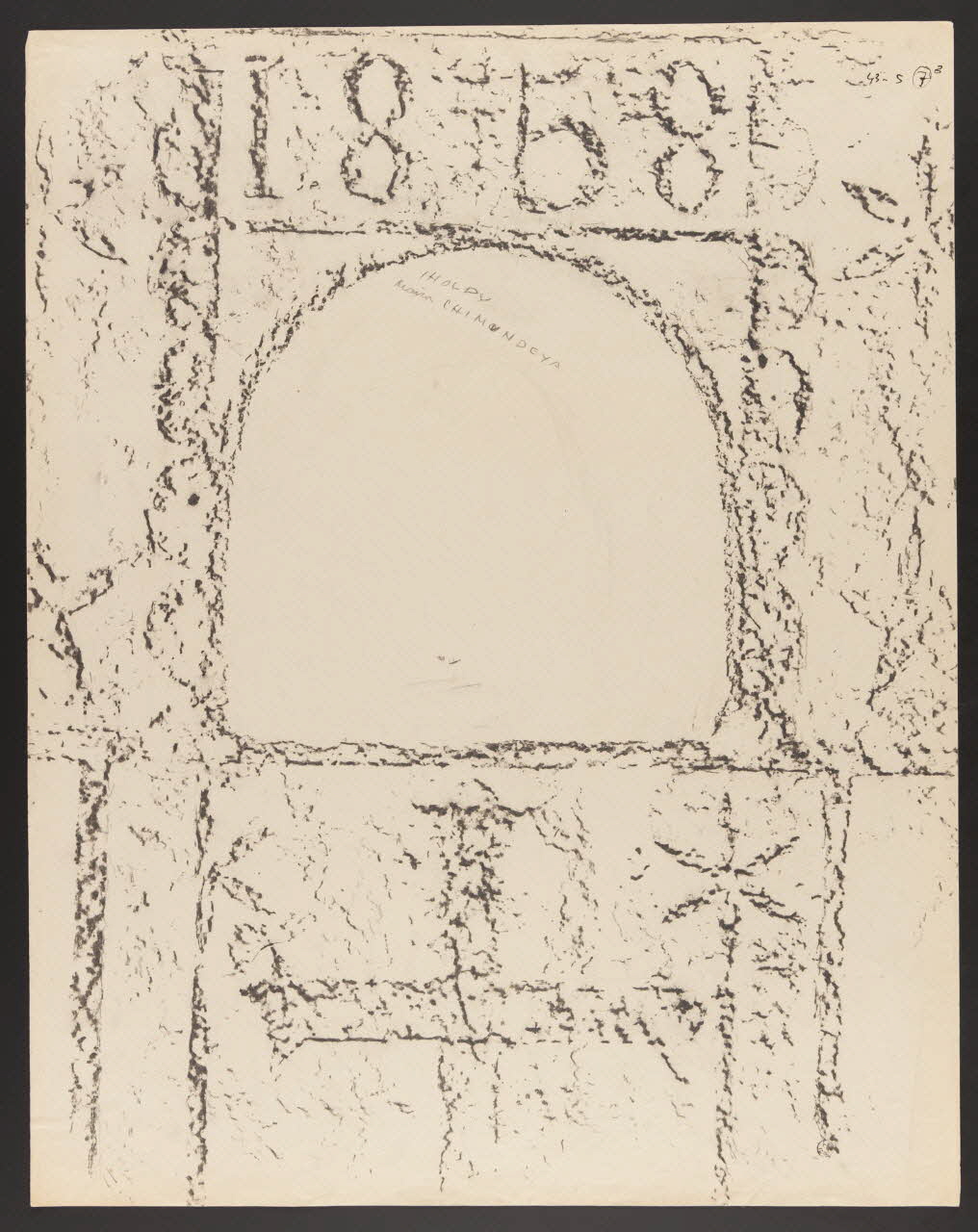 dessin Plaque de cendrier, de la maison Chimundeya à Iholdy 1943.5.7.3 Photo