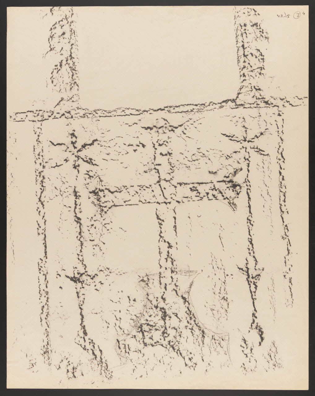 dessin Plaque de cendrier, de la maison Chimundeya à Iholdy 1943.5.7.4 Photo