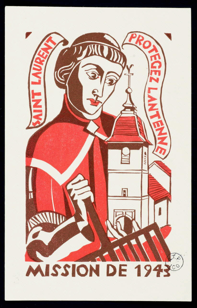 Oudet image pieuse SAINT LAURENT  PROTEGEZ LANTENNE  MISSION DE 1943 Dôle 1943 1943.6.1 Photo