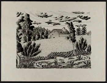 René Perrot dessin Chalet dans le Jura Franche-Comté, France 1943 1943.6.20 Photo Mucem