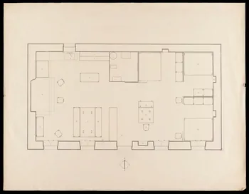 Maurice Coz ; René Coz ; Jacques Barré ; Lucien Lepelletier dessin Plan de l'intérieur de la ferme 1942 1943.7.1  Photo