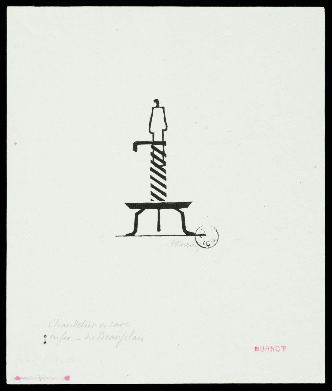 partie d'ensemble Chandelier dans la cave en fer du Beaujolais 1943.9.14 Photo