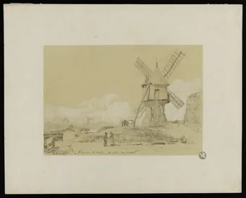 Louis-Auguste Déchelette dessin Moulin à Saint-Servan Paris 1850 1944.1.1 Photo