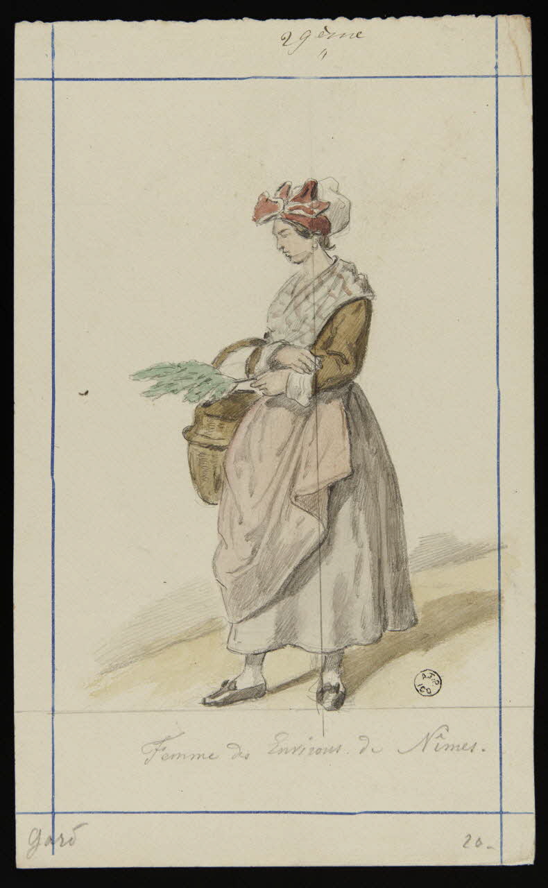 dessin Femme des Environs de Nîmes. 1944.1.10 Photo