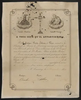 Hérissey A. brevet A TOUS CEUX QU'IL APPARTIENDRA Evreux 1871 1944.1.2 Photo