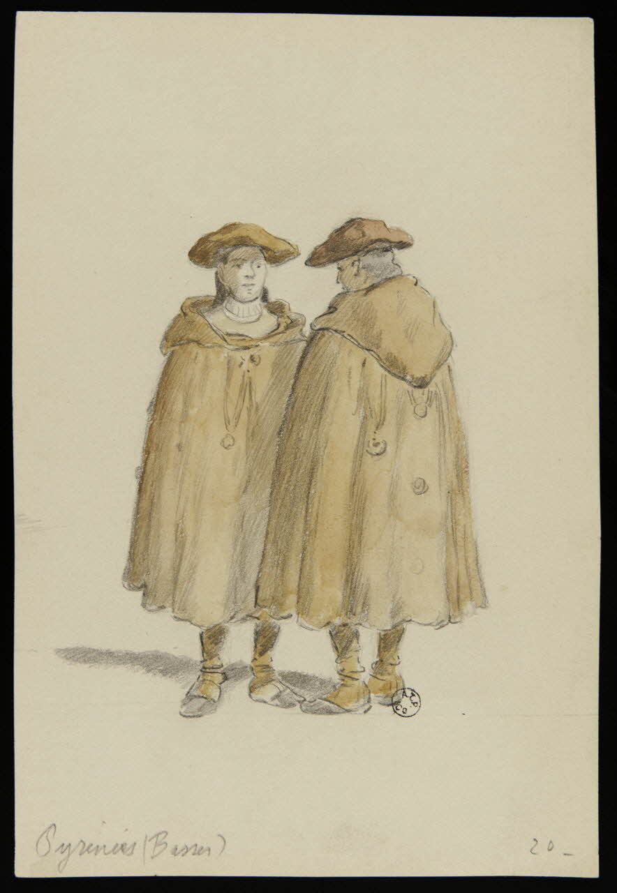 dessin Costumes des Basses-Pyrénées 1944.1.3 Photo