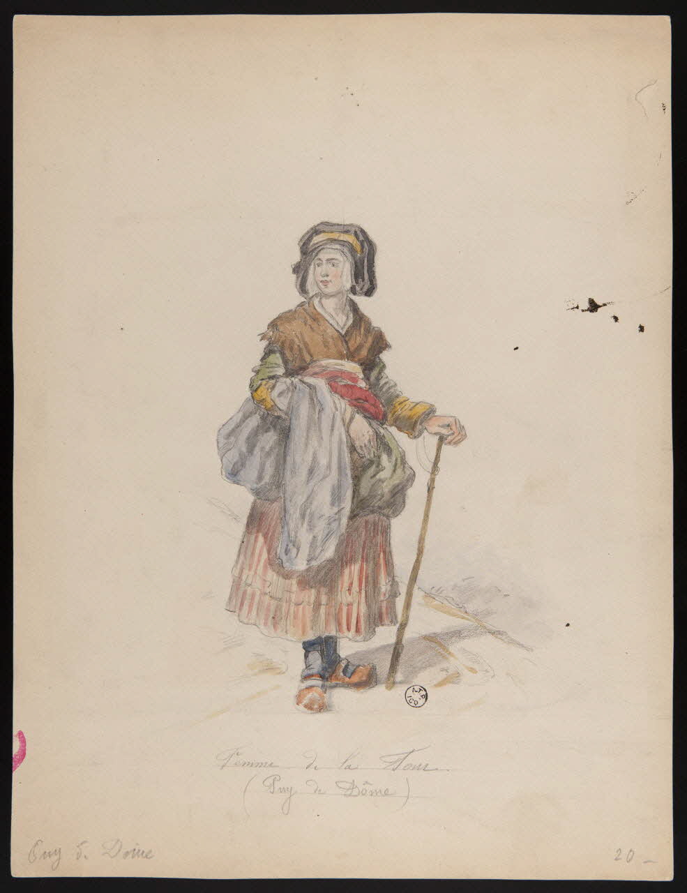 dessin Femme de la Tour  (Puy-de-Dôme) 1944.1.9  Photo