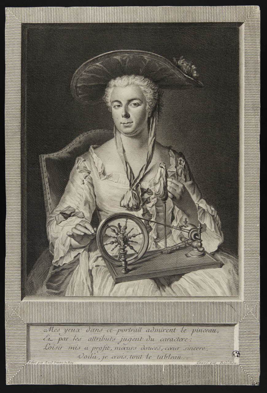 estampe Femme avec un rouet sur les genoux. 1944.12.10 Photo