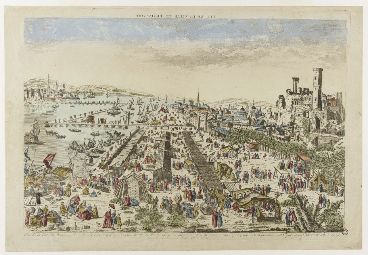 Mondhare Louis-Joseph imagerie ancienne LA FOIRE DE BEAUCAIRE 1759-1780 1944.12.13 Photo