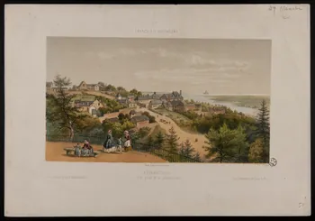 estampe FRANCE EN MINIATURE  AVRANCHES  Vue prise de la promenade 1944.12.18 Photo