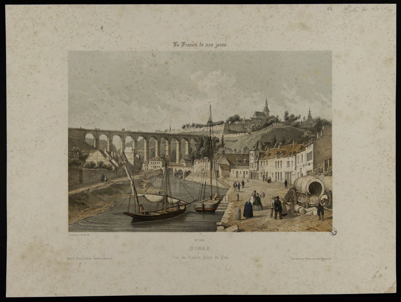 Asselineau ; Becquet ; F. Sinnett estampe DINAN.  Vue du Viaduc prise du Quai. Paris 1858-1863 1944.12.19 Photo