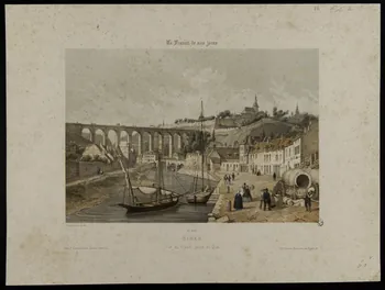 Asselineau ; Becquet ; F. Sinnett estampe DINAN.  Vue du Viaduc prise du Quai. Paris 1858-1863 1944.12.19 Photo