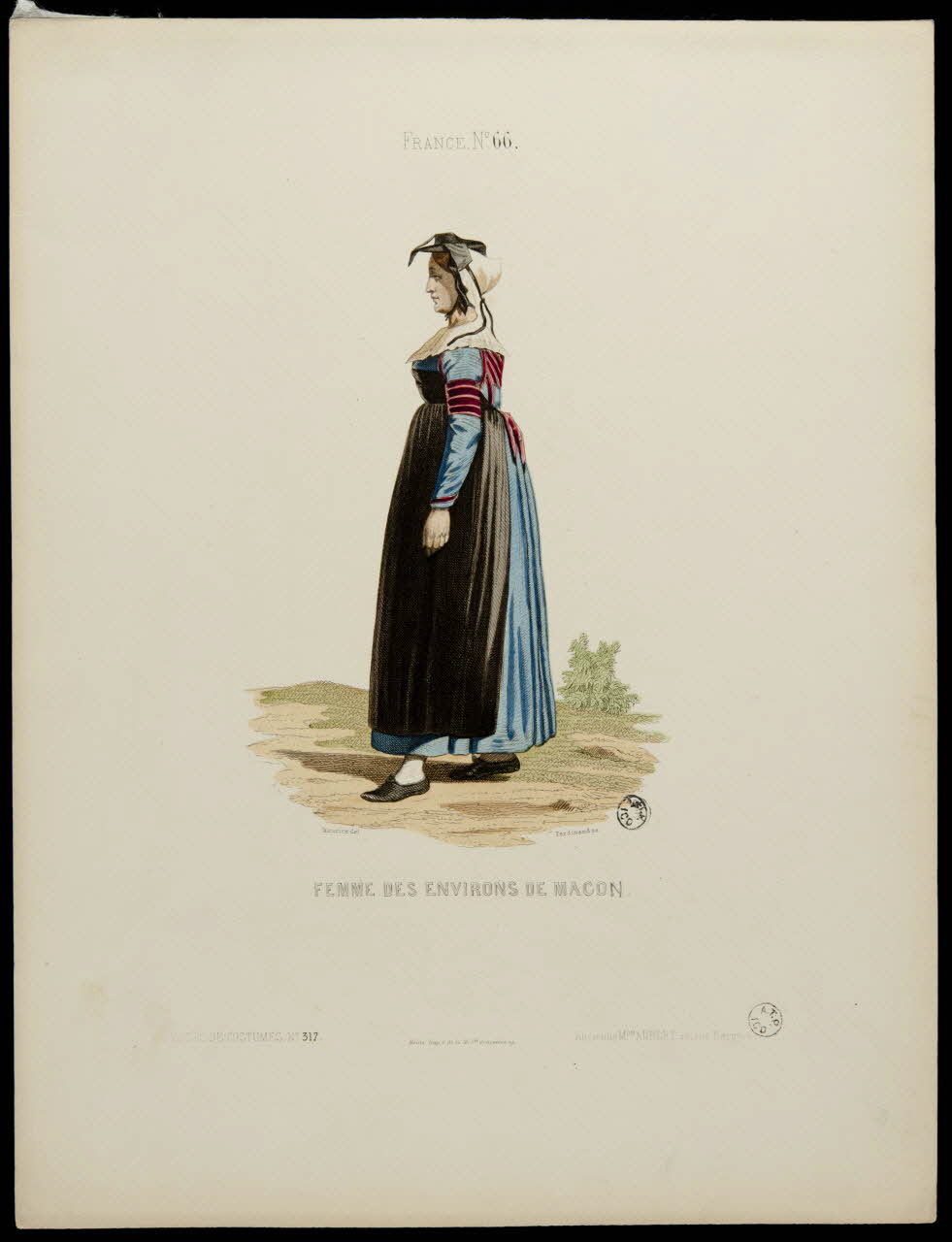 estampe FEMME DES ENVIRONS DE MACON 1944.12.27 Photo