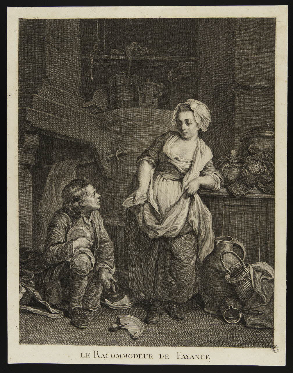 estampe LE RACCOMODEUR DE FAYANCE 1944.12.8 Photo