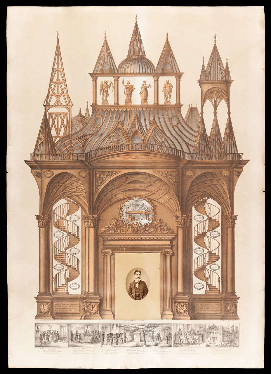 estampe Gloire au Travail, Mépris à la Paresse.  Le travail & l'Honneur voilà notre Richesse. 1944.15.1.1 Photo