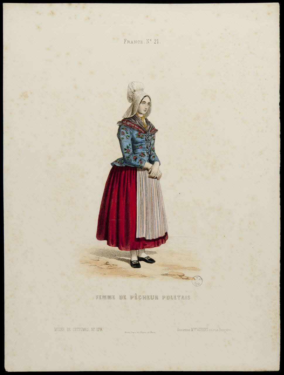 Marie-Alexandre Alophe ; Vasse Edouard ; Moine ; Aubert et Cie illustration FEMME DE PECHEUR POLETAIS Paris 1850-1860 1944.2.101 Photo