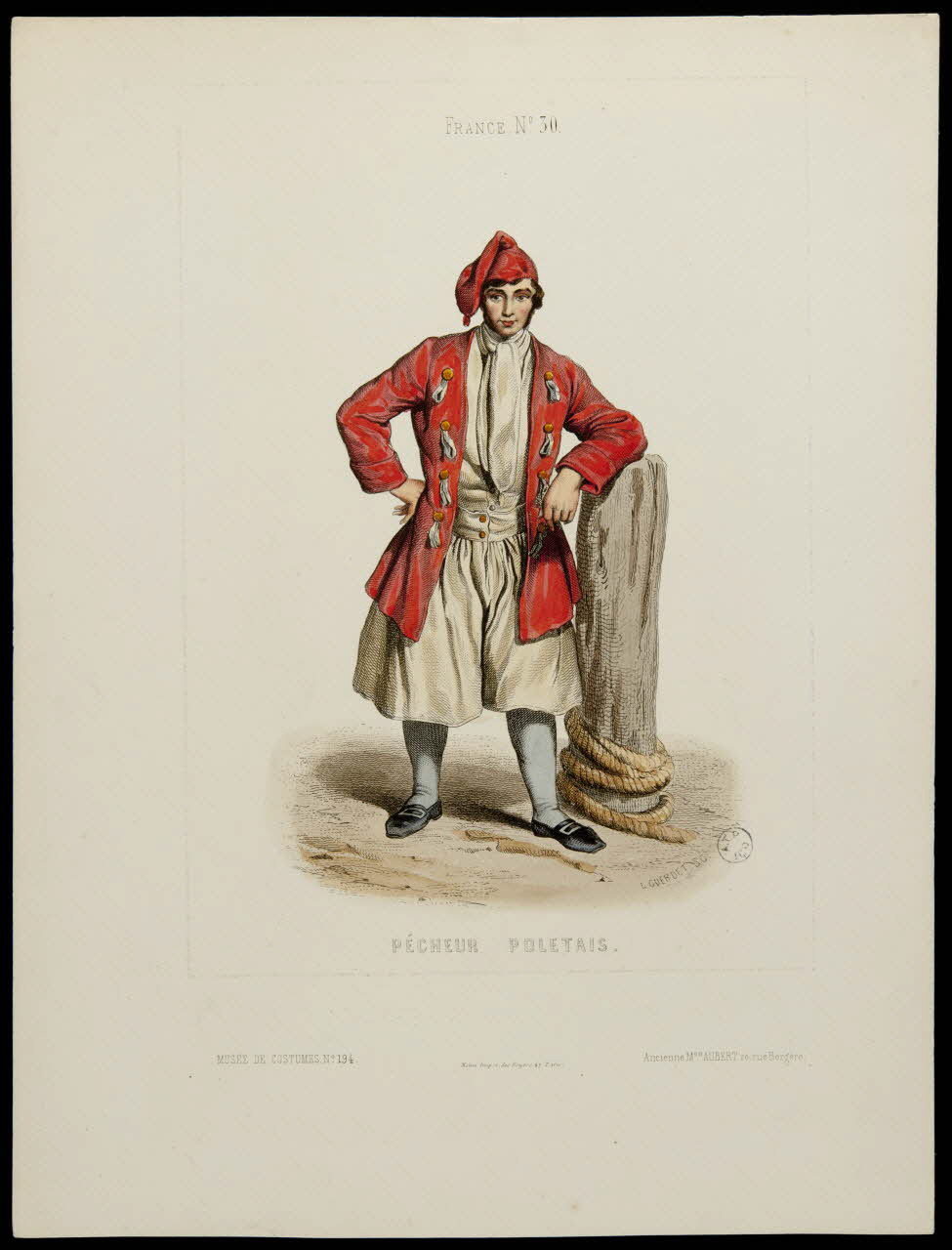 Guerdet Laurent François ; Moine ; Aubert et Cie illustration PECHEUR POLETAIS. Paris 1850-1860 1944.2.102 Photo