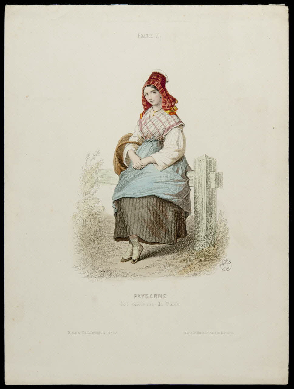 Préval ; Marie-Alexandre Alophe ; Aubert et Cie illustration PAYSANNE  des environs de Paris Paris 1850-1860 1944.2.106 Photo