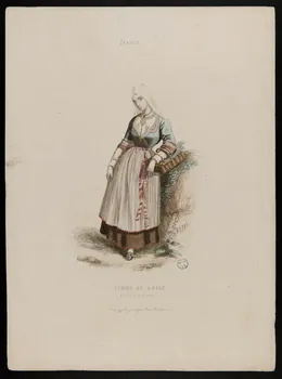 illustration FRANCE.  FEMME DE BRIEC  (Environs de Quimper)  Les peuples peints par leurs Costumes 1845-1855 1944.2.107 Photo