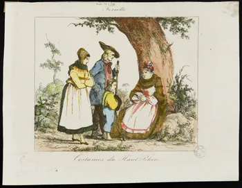 François- Louis Couché ; Wouksmut F. estampe Costumes du Haut Rhin. 1835-1845 1944.2.109  Photo