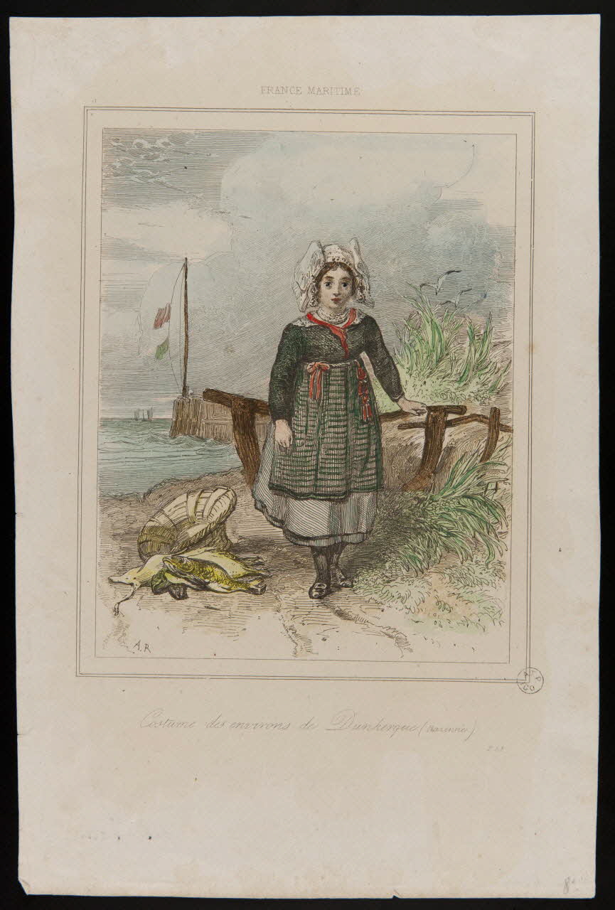 illustration Costume des environs de Dunkerque (Bazenne) 1860 1944.2.111 Photo