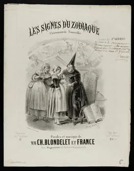 Donjean Gustave ; Mansard ; Margueritat chanson LES SIGNES DU ZODIAQUE  Chiromancie Nouvelle Paris 1860 1944.2.129 Photo