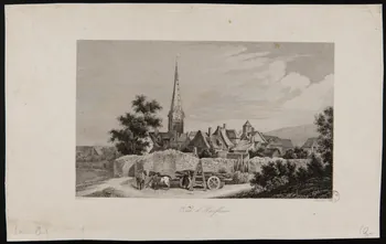 Chamoin Claude Hilaire Alphonse ; Achard Jean Alexis estampe Vue d'Harfleur. 1835-1845 1944.2.137 Photo