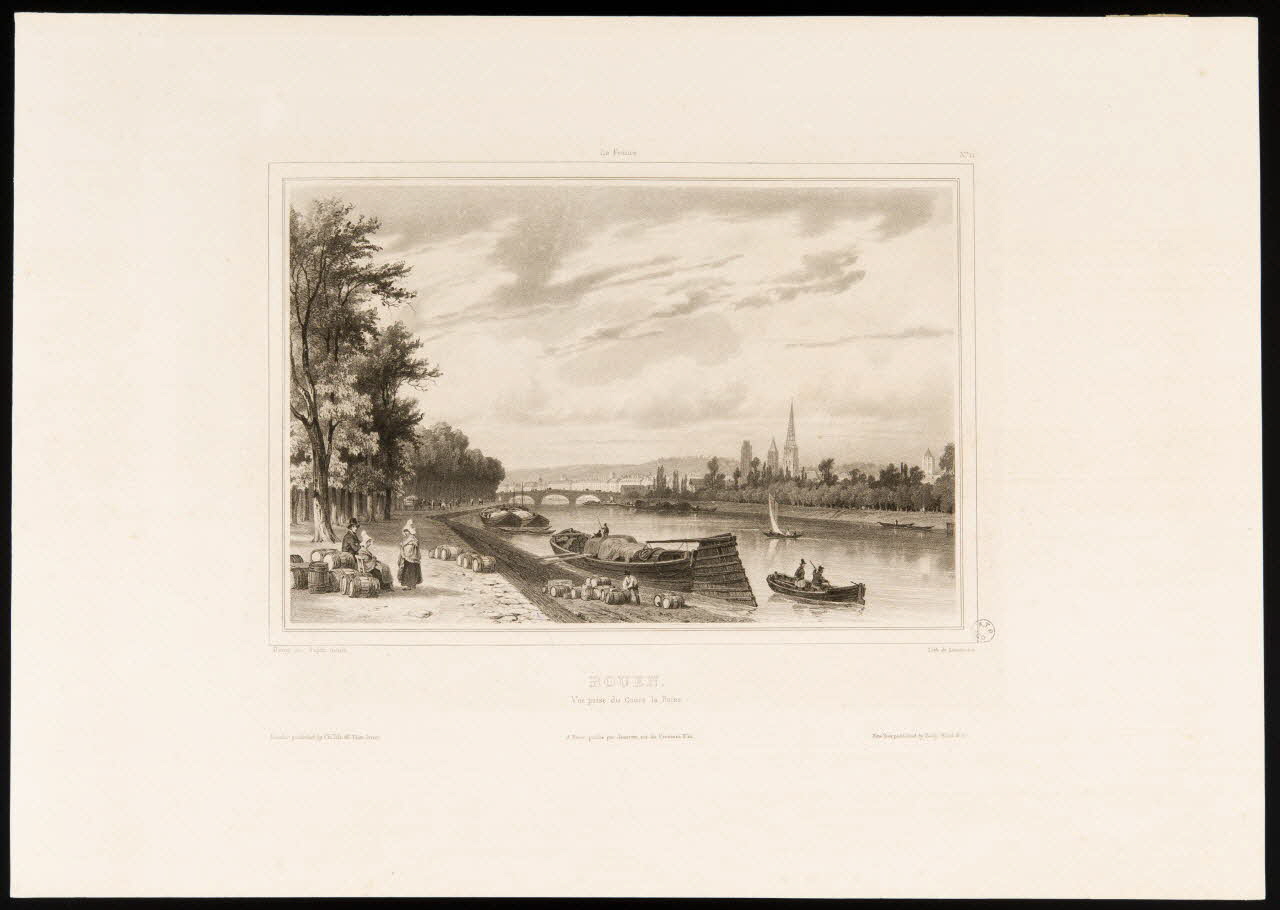 estampe ROUEN  Vue prise du Cours la Reine 1944.2.146 Photo